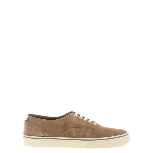 Brunello Cucinelli Beige Calfskin Low Top Sneakers