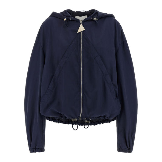 The Attico Blue Polyamide Bomber