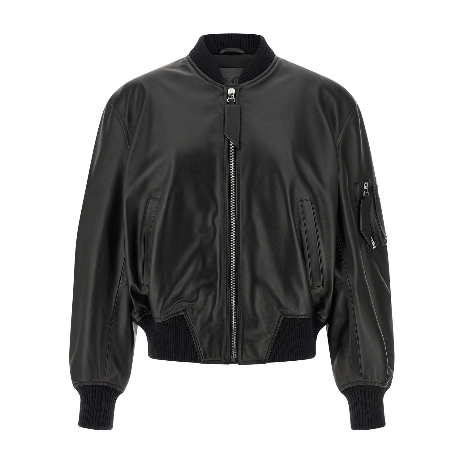 The Attico Black Lamb Leather Leather Jacket