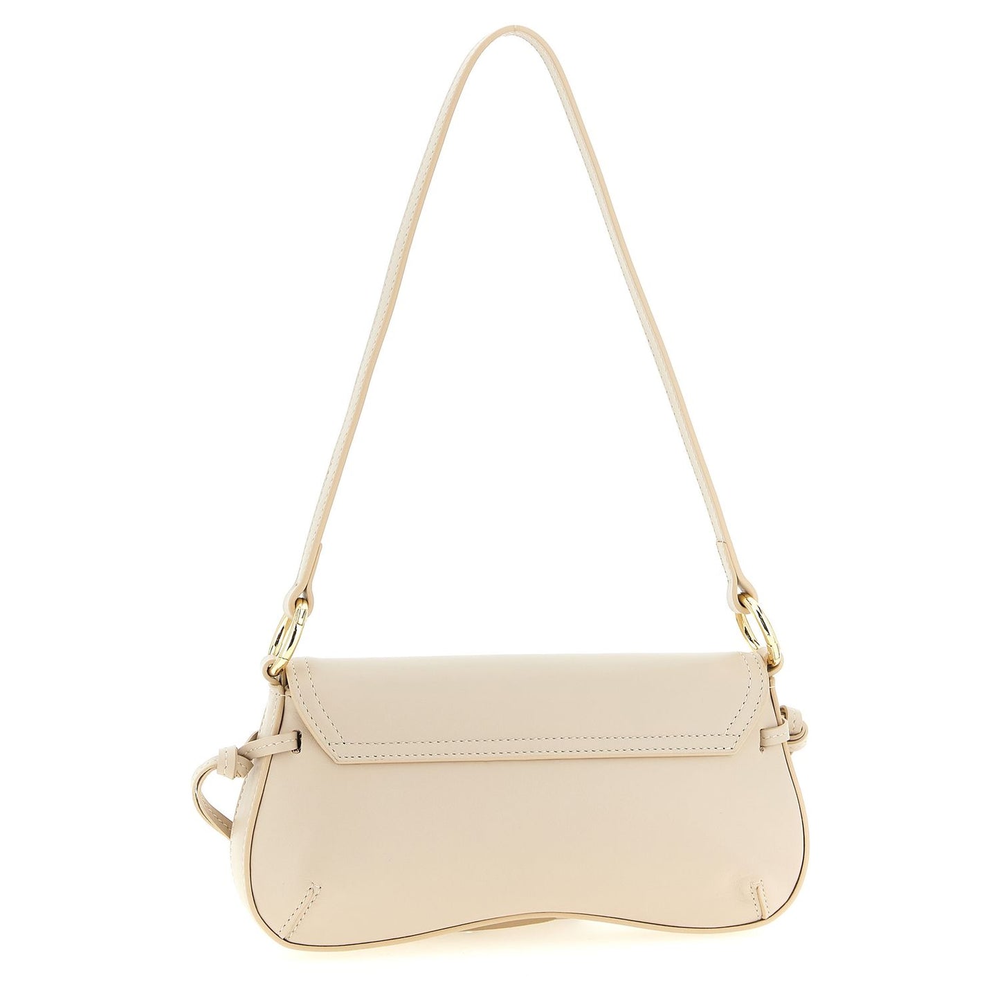Twinset White Leather Shoulder Bag