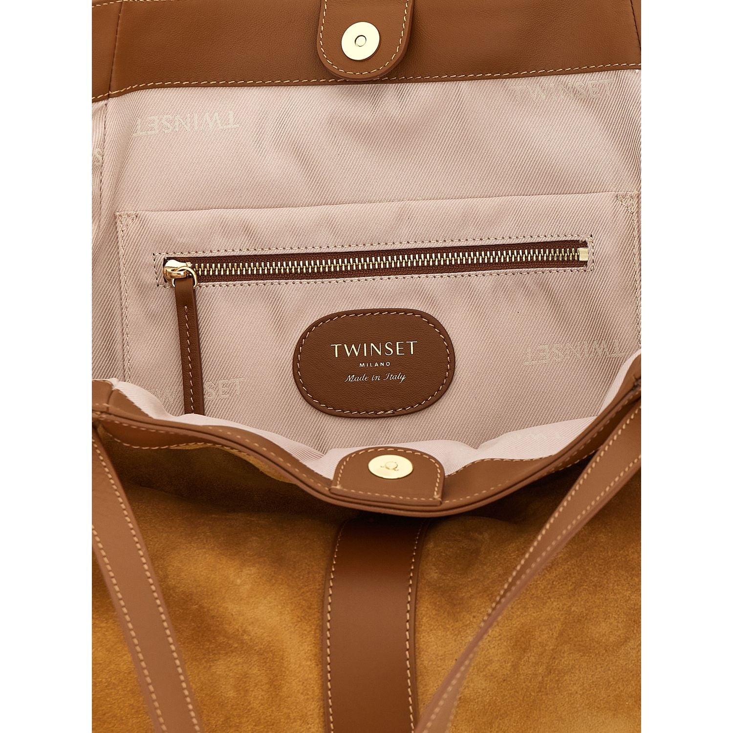 Twinset Brown Polyethylene Tote Bag