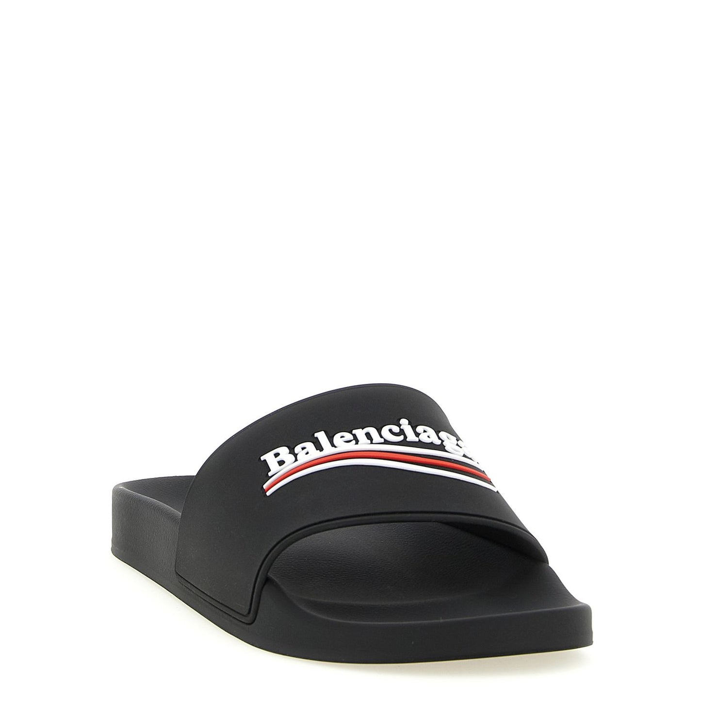 Balenciaga Black Plastic Slides