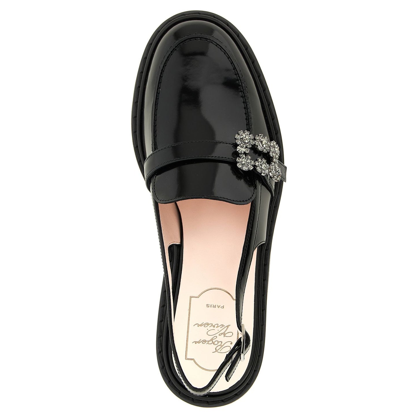 Roger Vivier Black Calfskin Moccassin