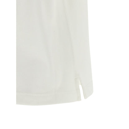 Burberry White Cotton Polo Shirt