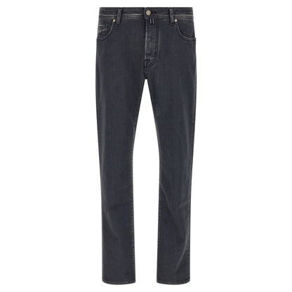 Jacob Cohen Gray Cotton Straight-Leg Jeans