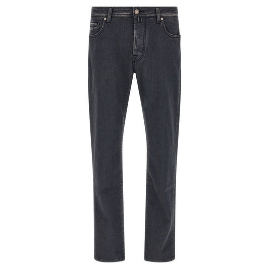 Jacob Cohen Gray Cotton Straight-Leg Jeans
