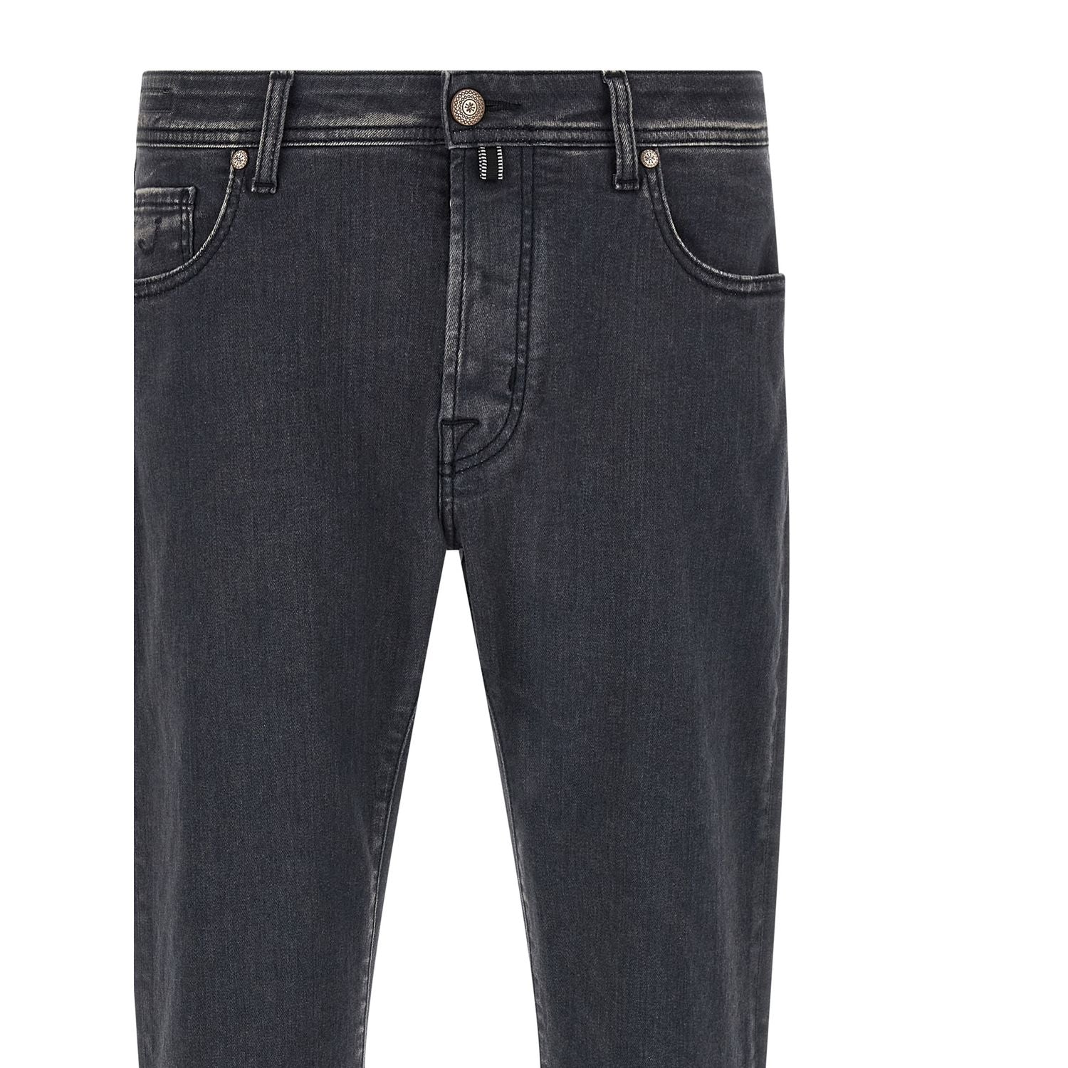 Jacob Cohen Gray Cotton Straight-Leg Jeans