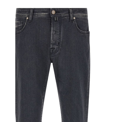 Jacob Cohen Gray Cotton Straight-Leg Jeans