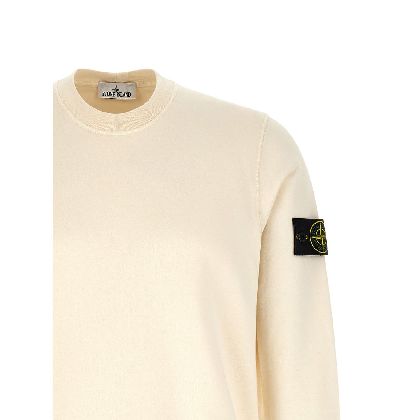 Stone Island Beige Cotton Sweatshirt