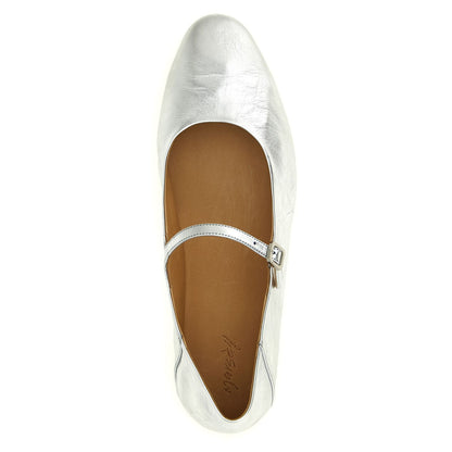 Marsell Silver Calfskin Ballet Flats