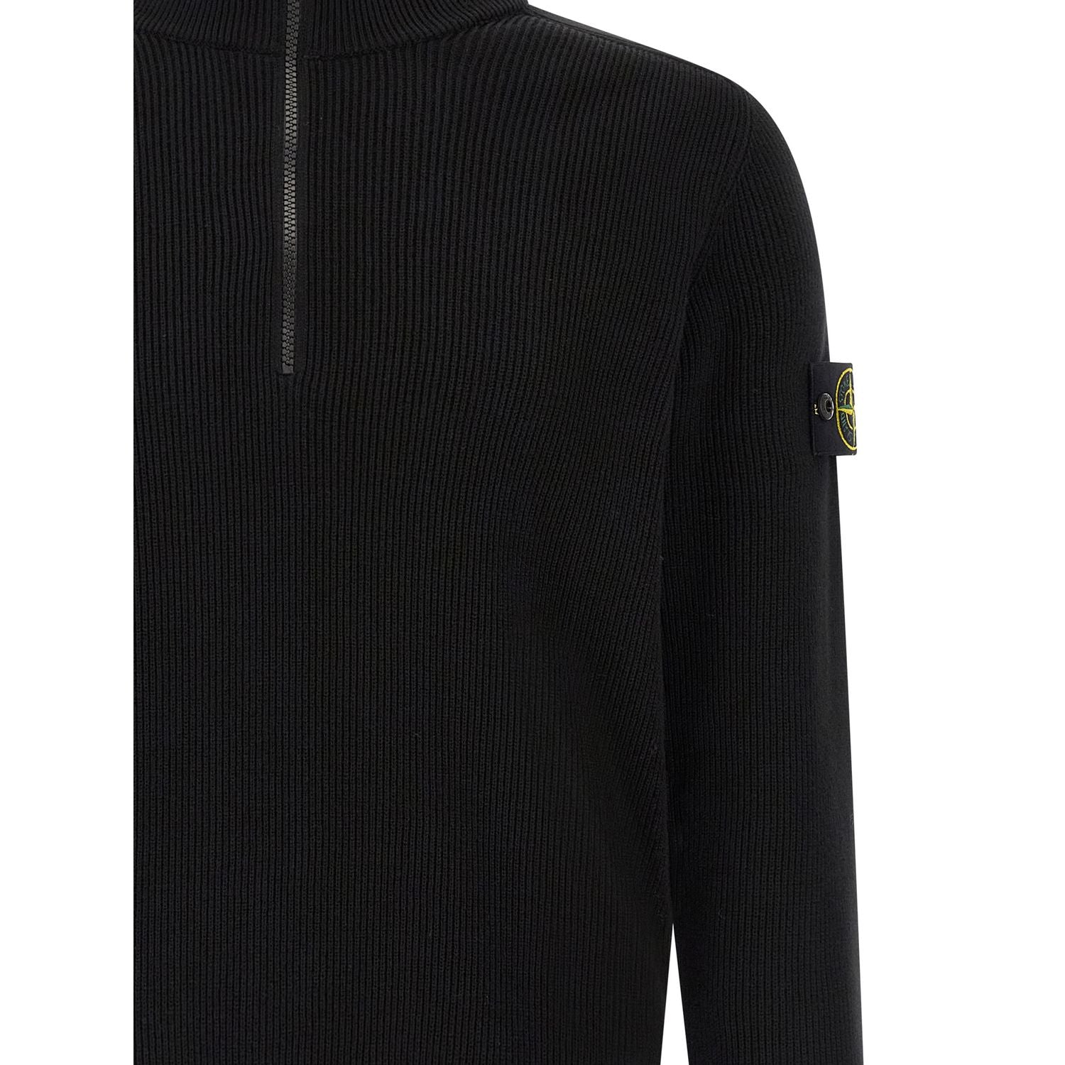 Stone Island Black Cotton Cardigan