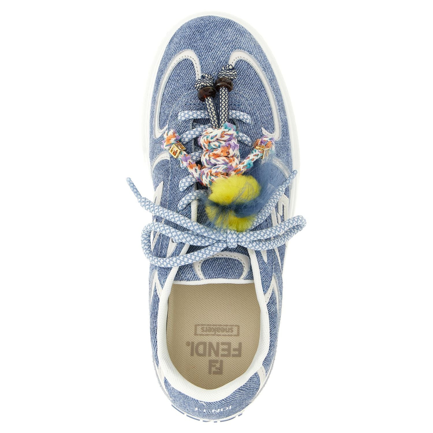 Fendi Blue Calfskin Platform Sneakers