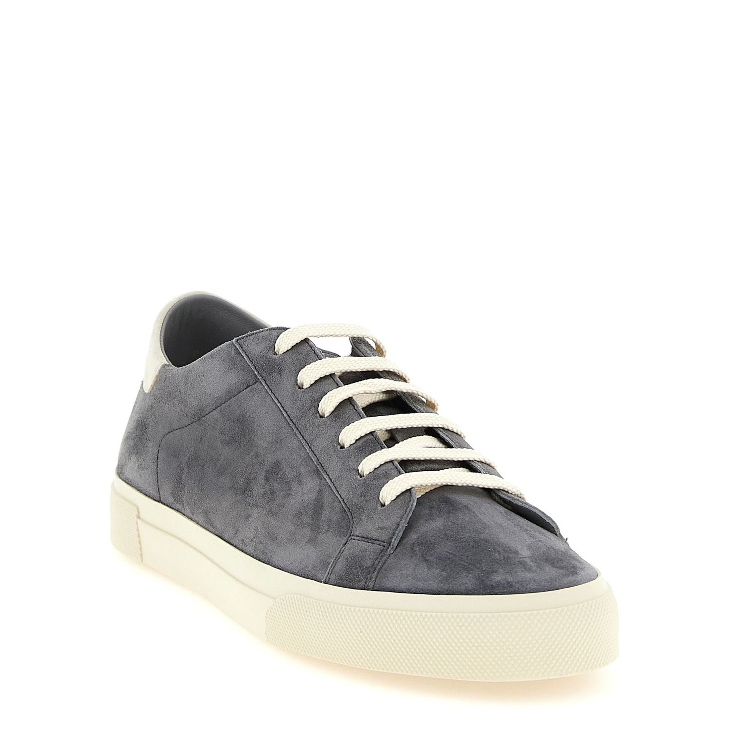 Brunello Cucinelli Gray Calfskin Sneakers