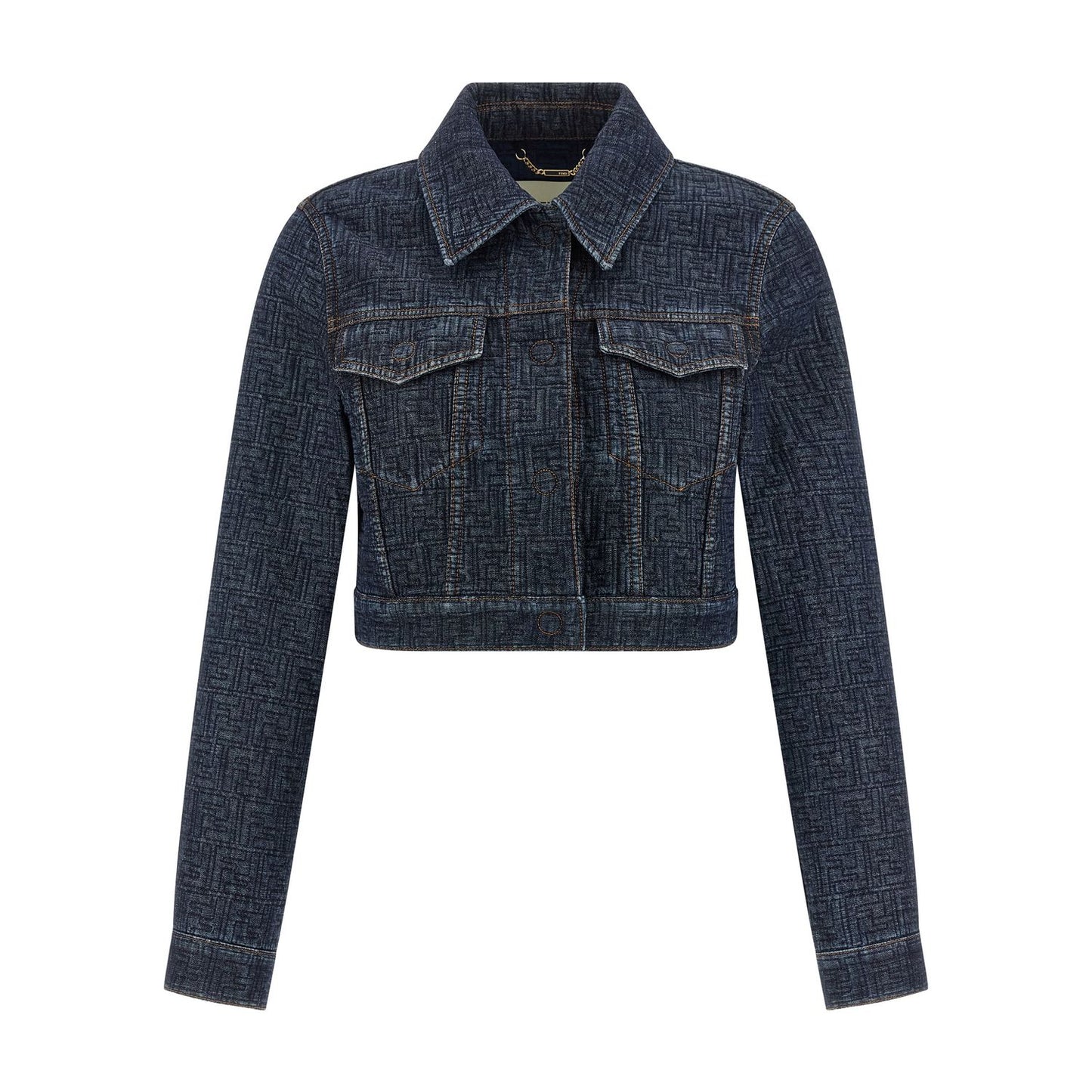 Fendi Blue Cotton Denim Jacket