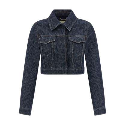 Fendi Blue Cotton Denim Jacket