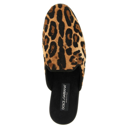 Dolce & Gabbana Brown Calfskin Flats