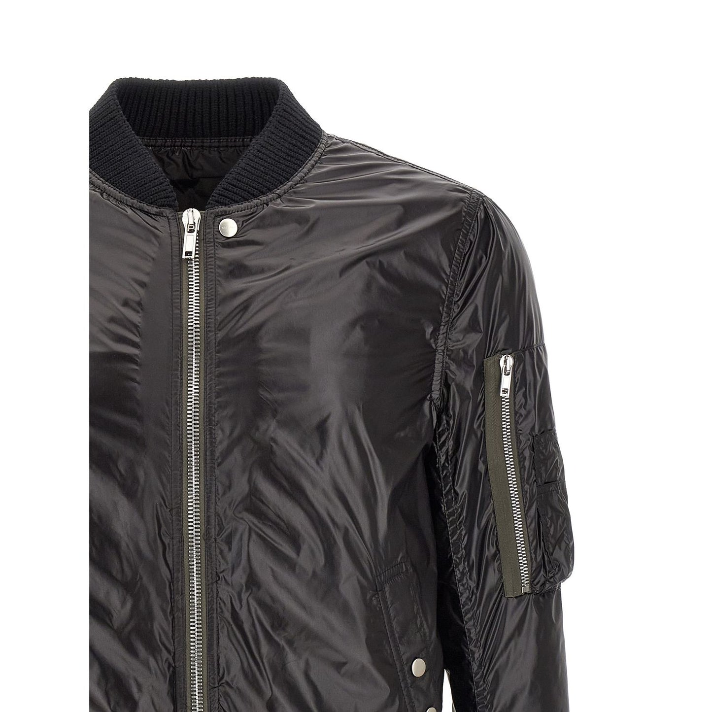 Rick Owens Black Nylon Bomber