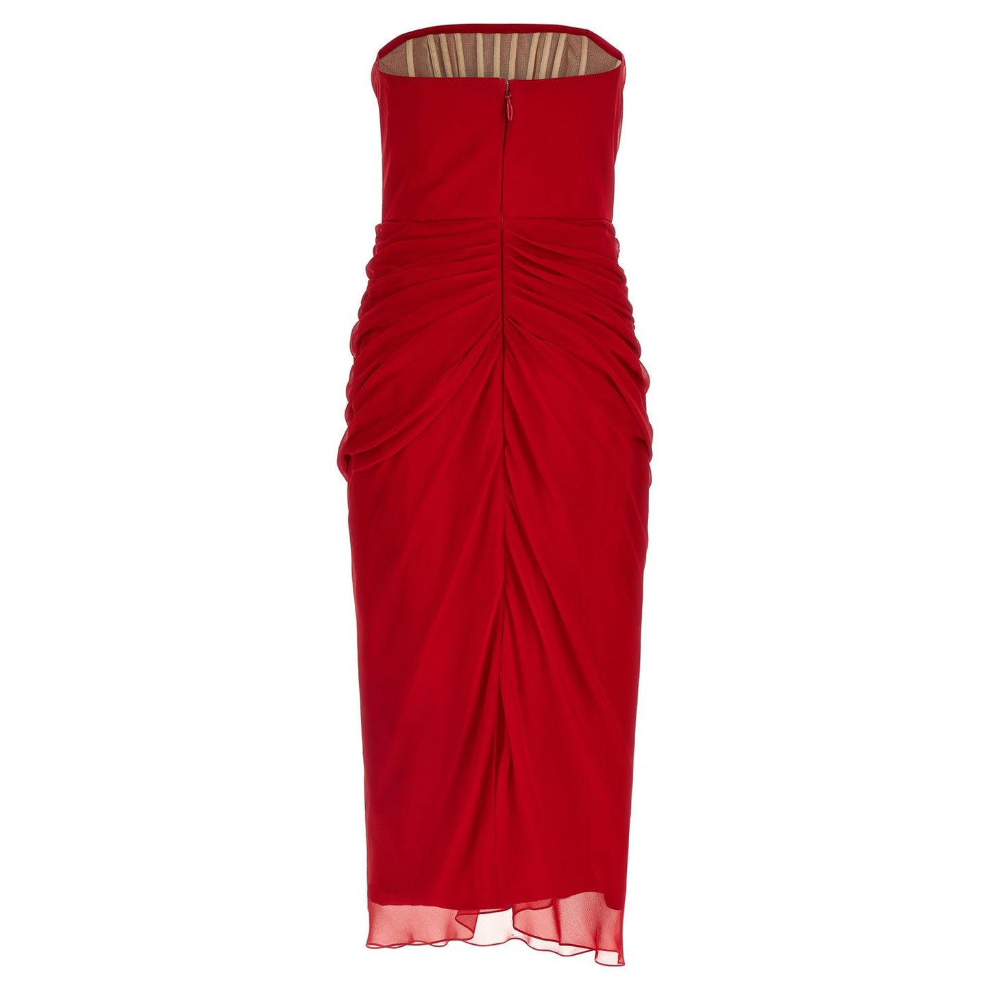 Carolina Herrera Multicolor Silk Midi Dress