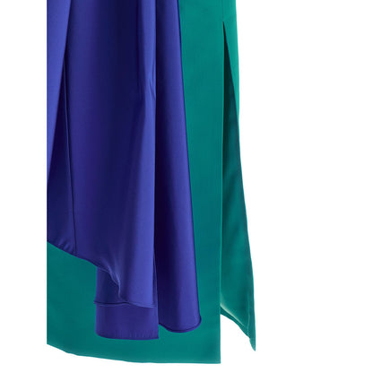 Carolina Herrera Multicolor Silk Midi Dress