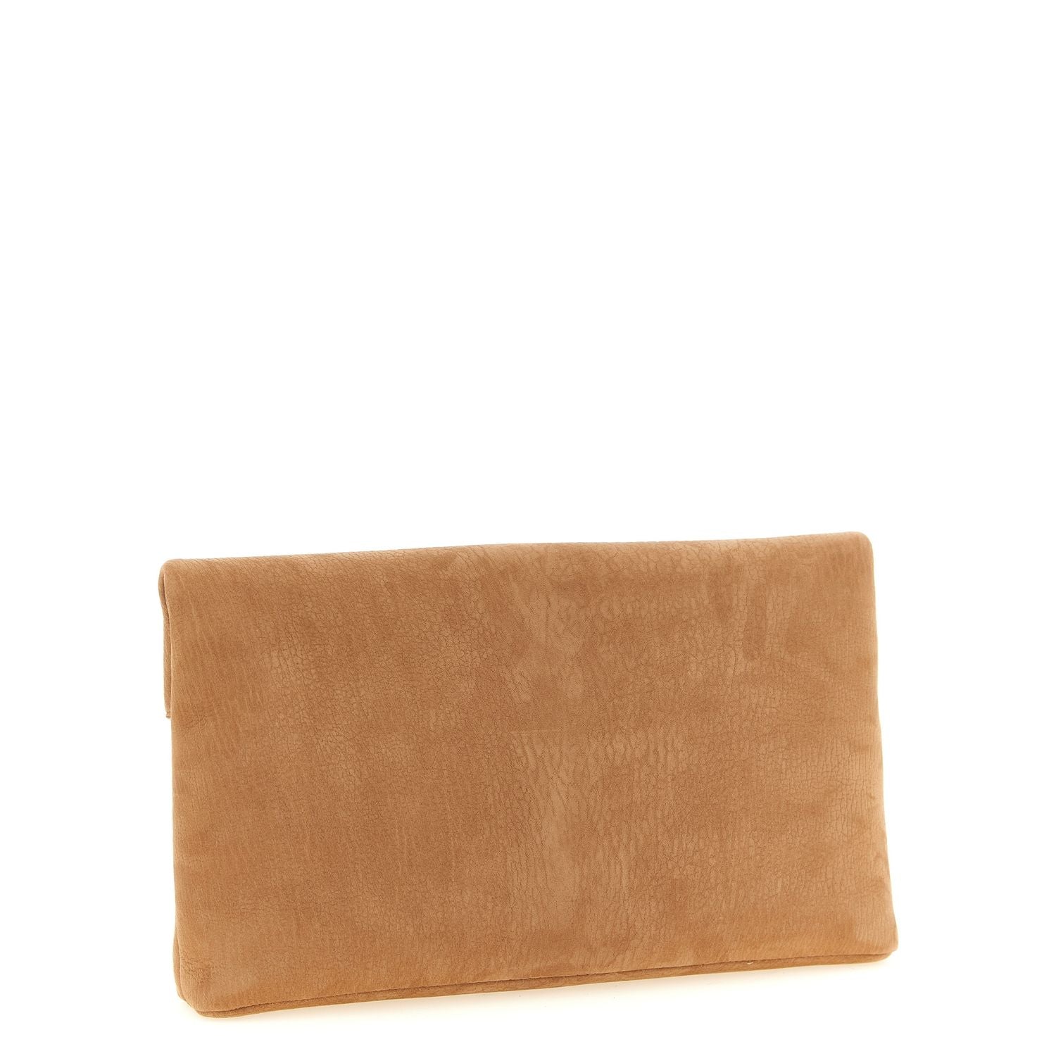 Saint Laurent Brown Lamb Leather Clutch Bag