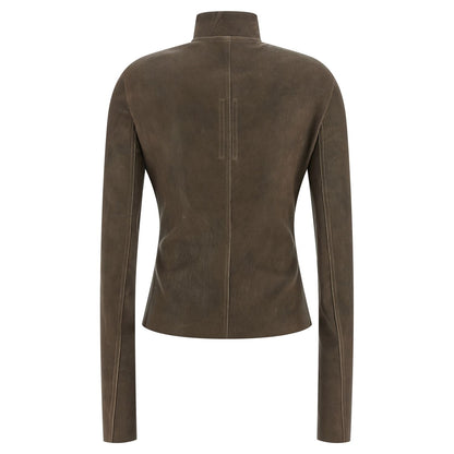 Rick Owens Brown Leather Leather Jacket