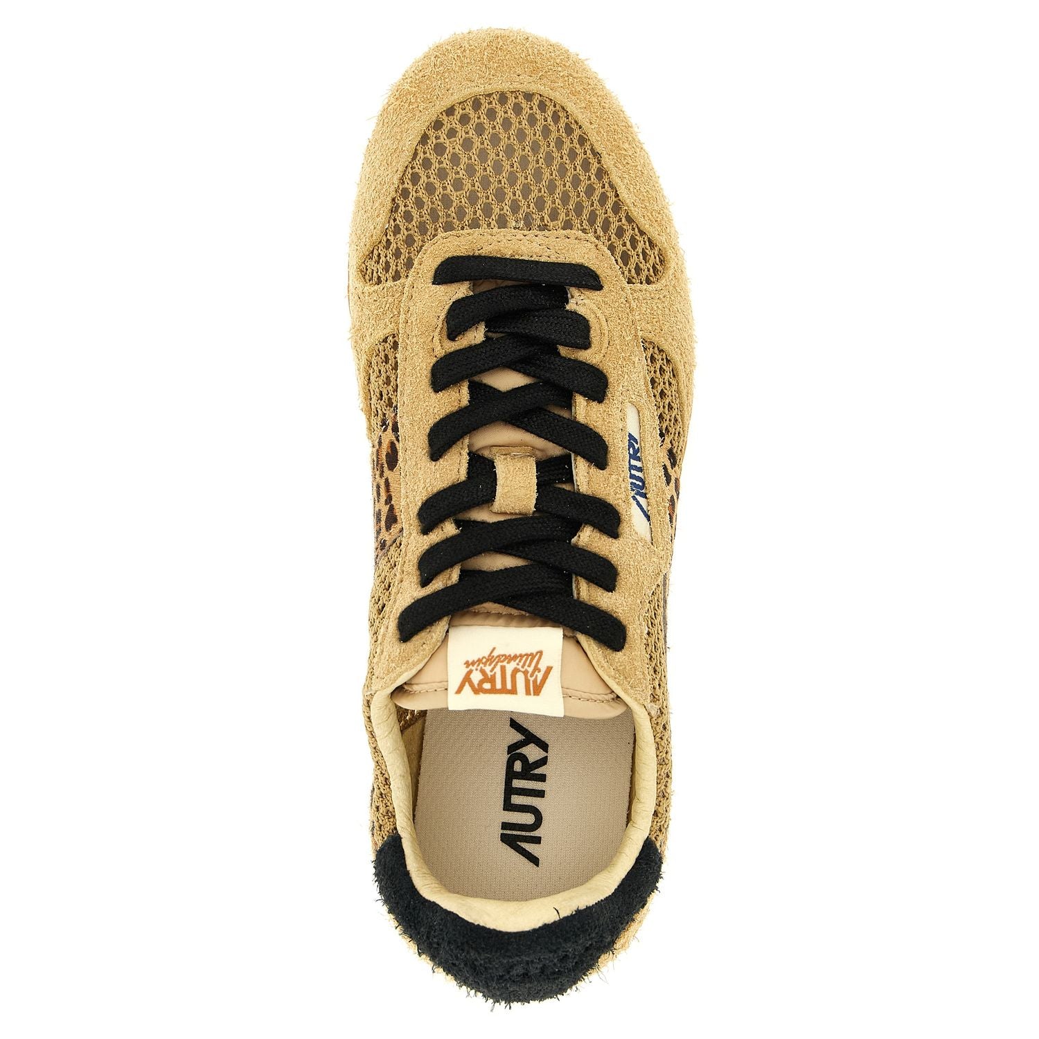 Autry Beige Cotton Athletic Sneakers