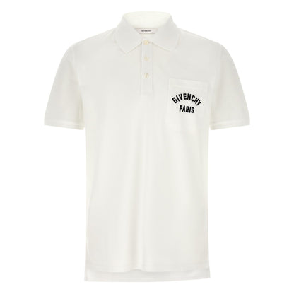 Givenchy White Cotton Polo Shirt