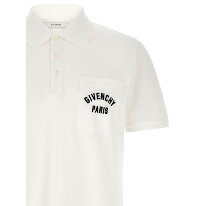 Givenchy White Cotton Polo Shirt