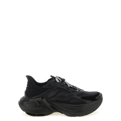 Fendi Black Calfskin Athletic Sneakers