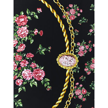 Dolce & Gabbana Black Silk Scarf