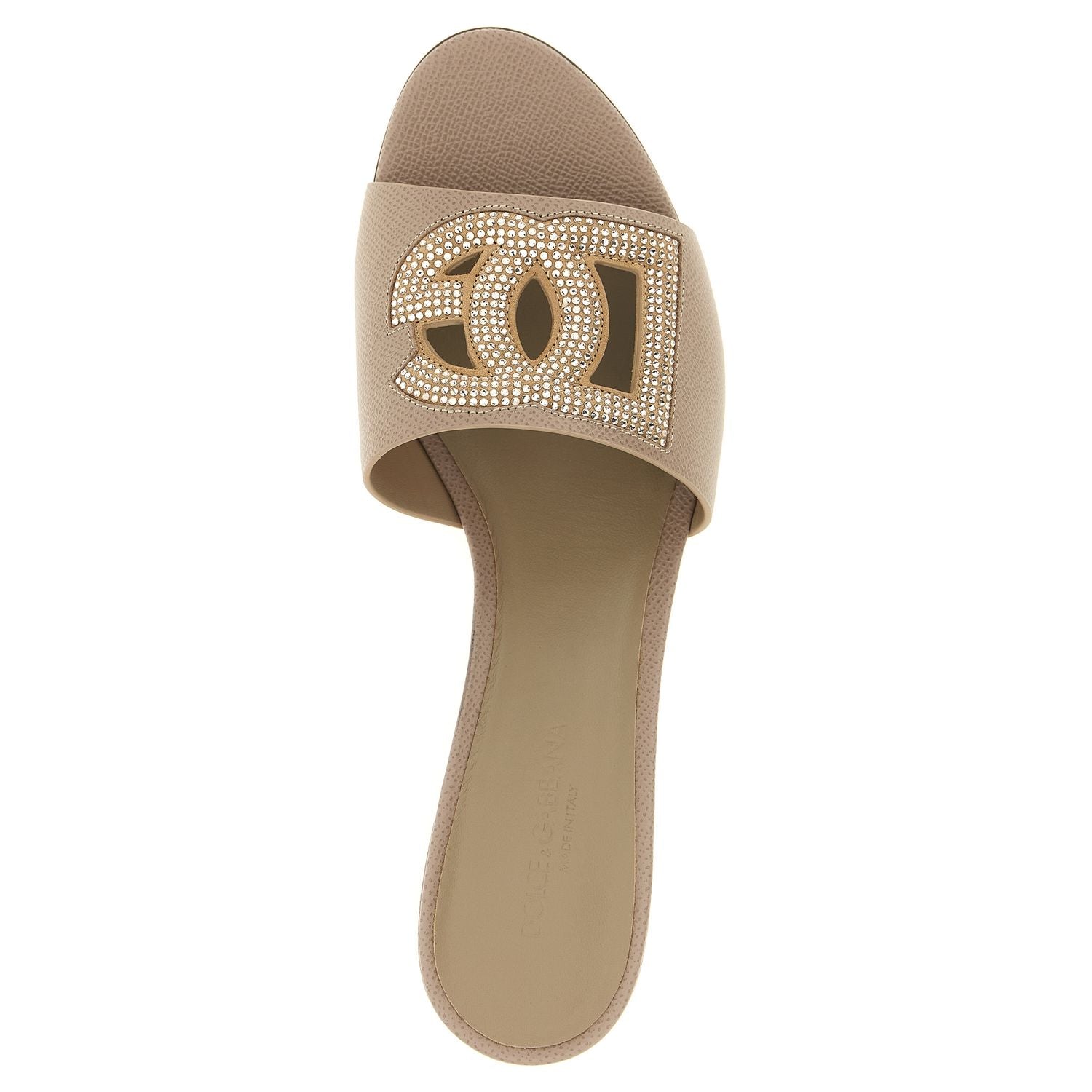 Dolce & Gabbana Gray Calfskin Mules