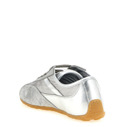 Alexander McQueen Silver Leather Athletic Sneakers