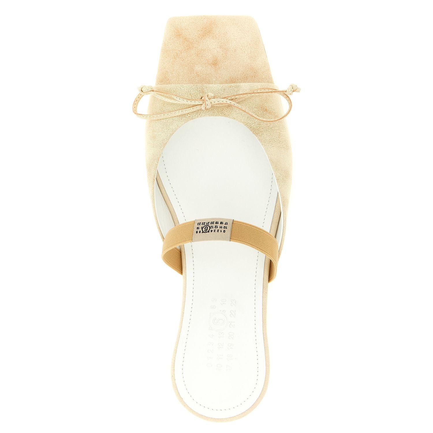MM6 Maison Margiela Beige Cowhide Slides