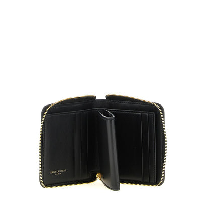Saint Laurent Black Lamb Leather Cardholder