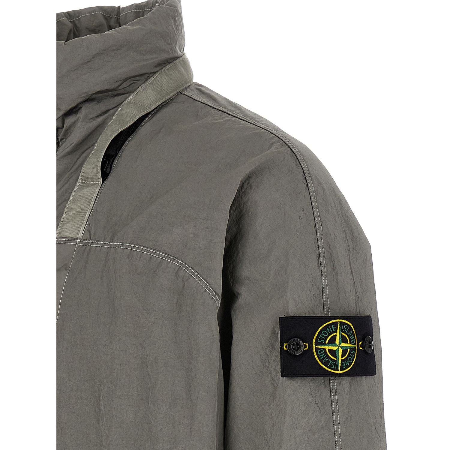 Stone Island Gray Polyamide Bomber