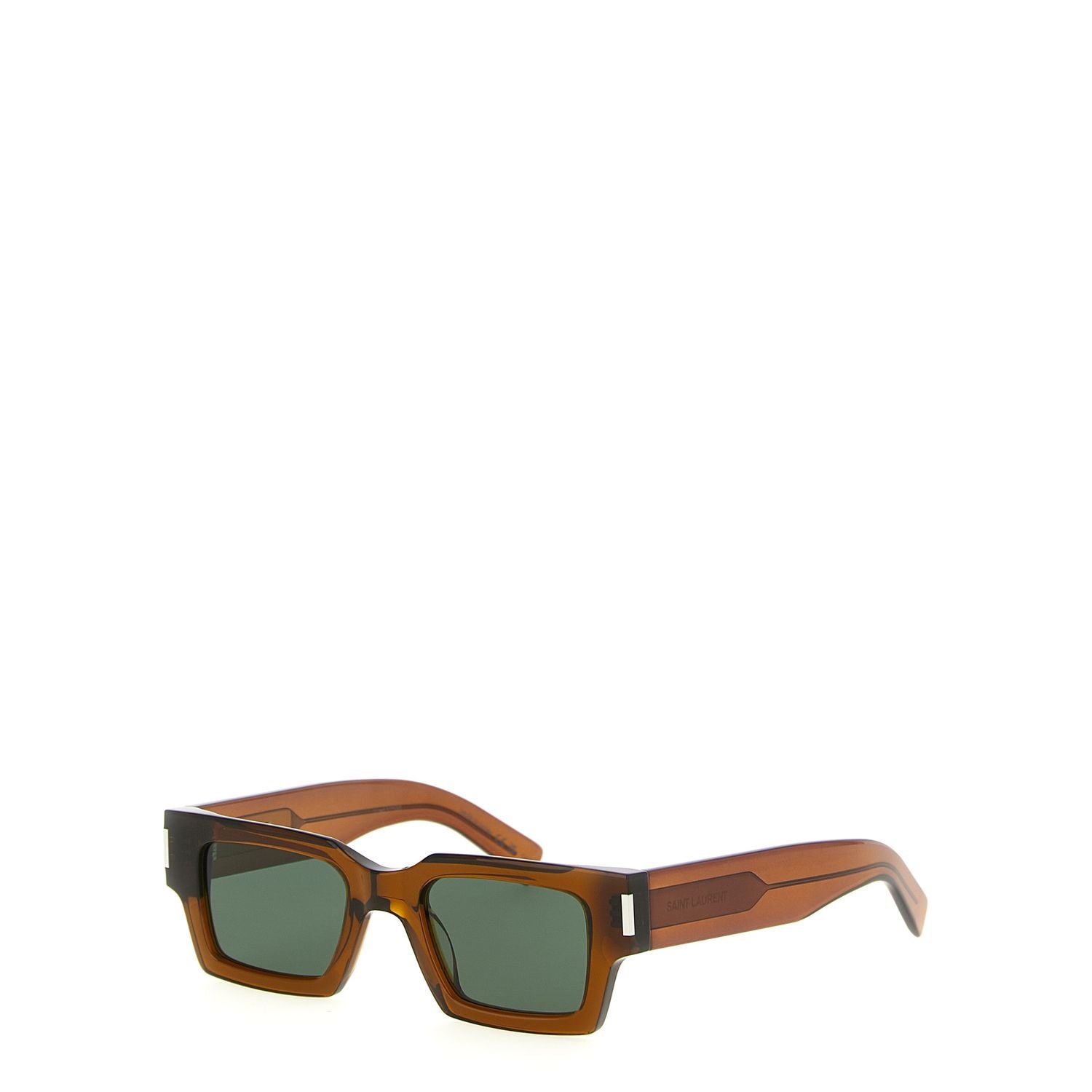 Saint Laurent Brown Acetate Sunglasses