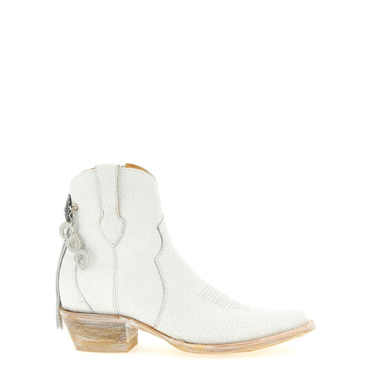 Comme Des Garçons White Cowhide Chelsea Boots