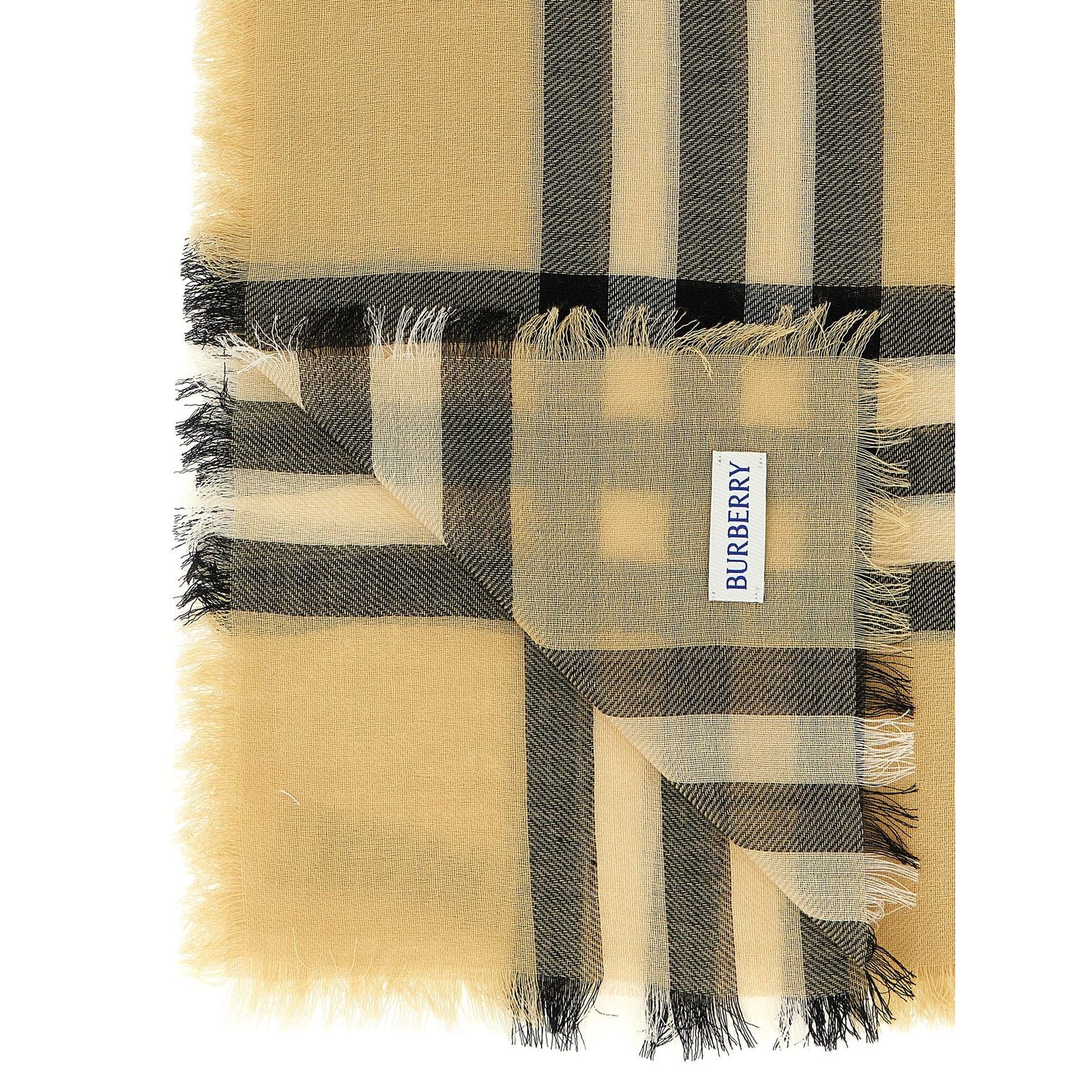 Burberry Beige Wool Scarf
