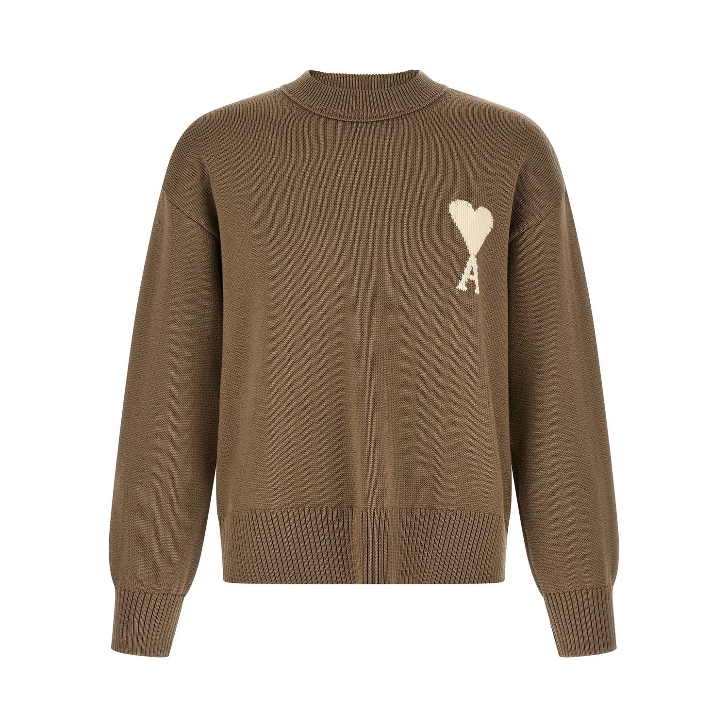 Ami Paris Beige Wool Cardigan