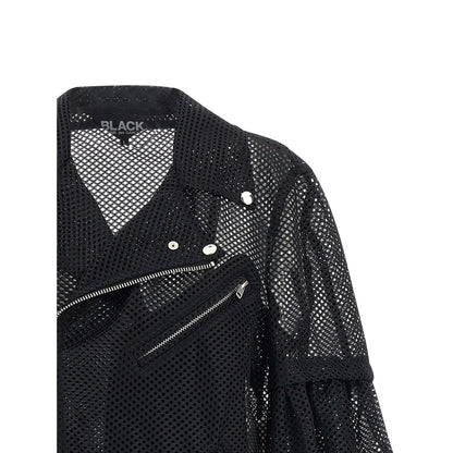 Comme Des Garçons Black Polyester Biker Jacket