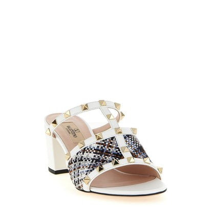 Valentino Garavani White Polyester Platform Sandals