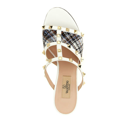 Valentino Garavani White Polyester Platform Sandals