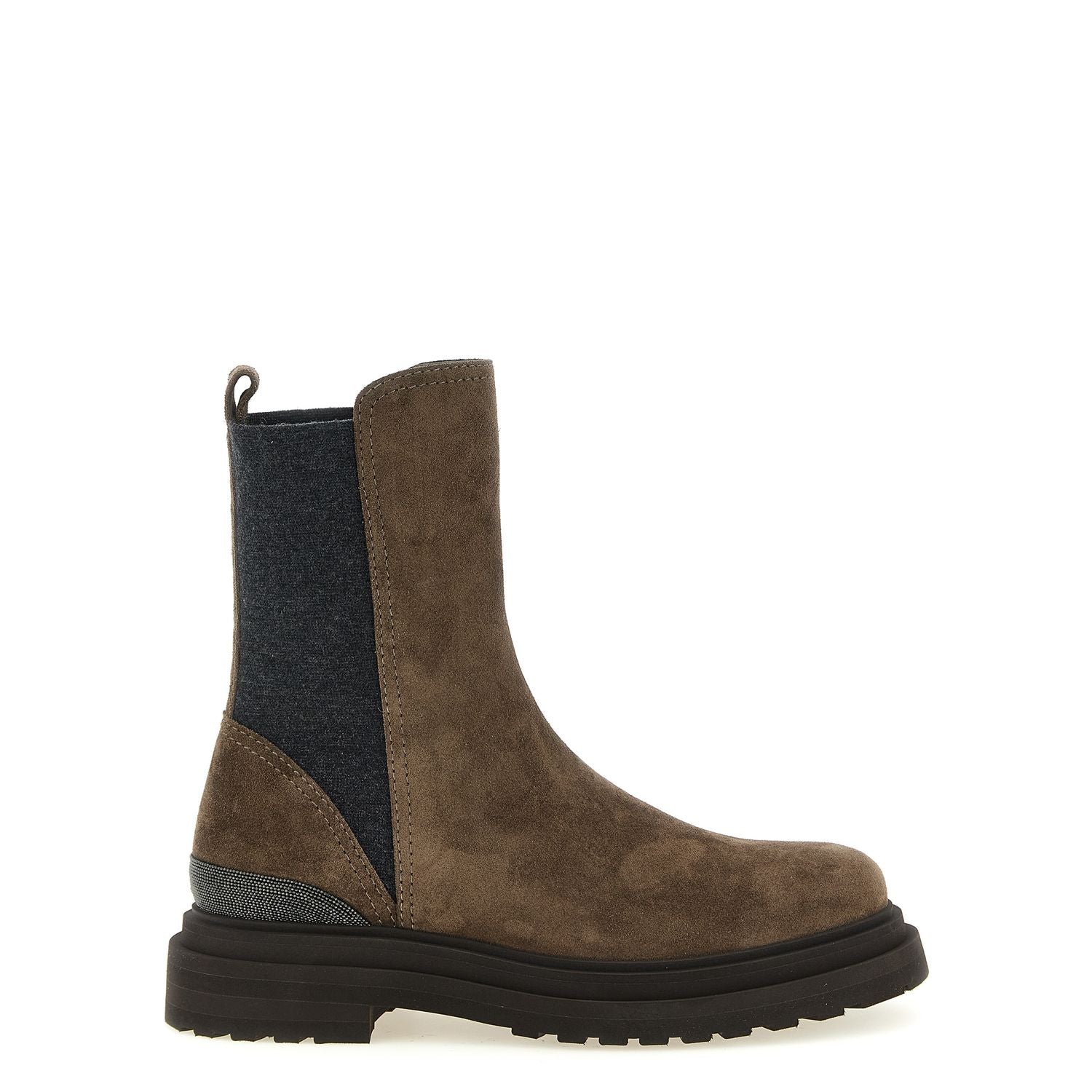 Brunello Cucinelli Brown Calfskin Ankle Boots