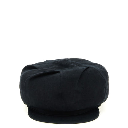 Yohji Yamamoto Black Linen Fatcap Hat