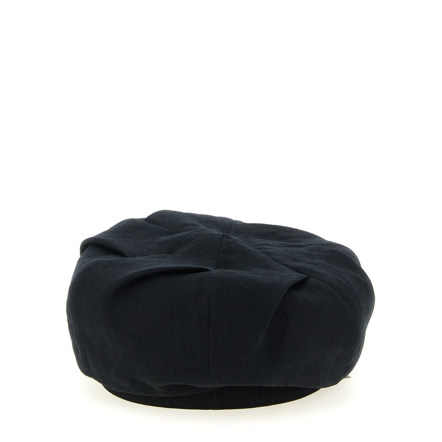 Yohji Yamamoto Black Linen Fatcap Hat