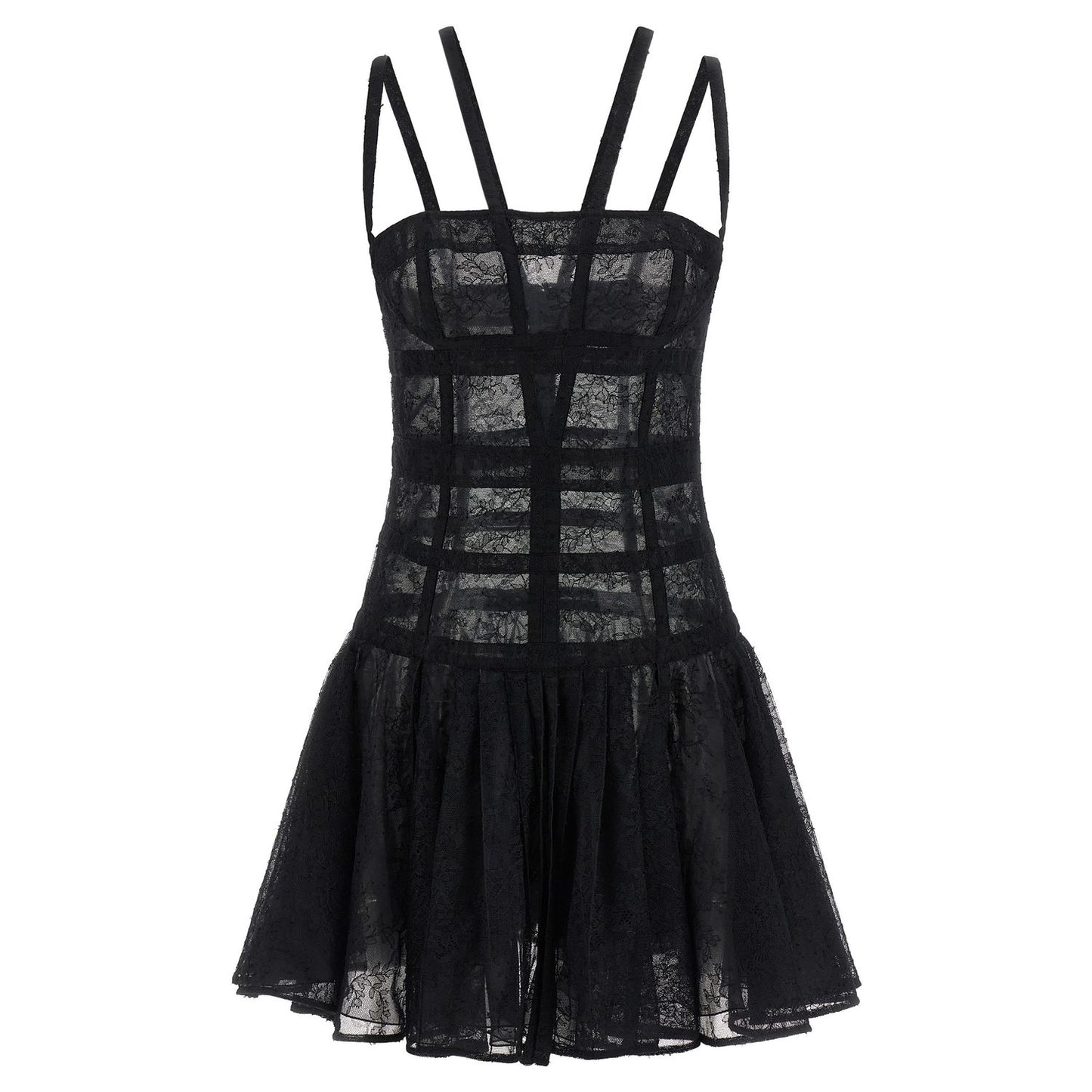 Giovanni Bedin Black Polyamide Short Dress