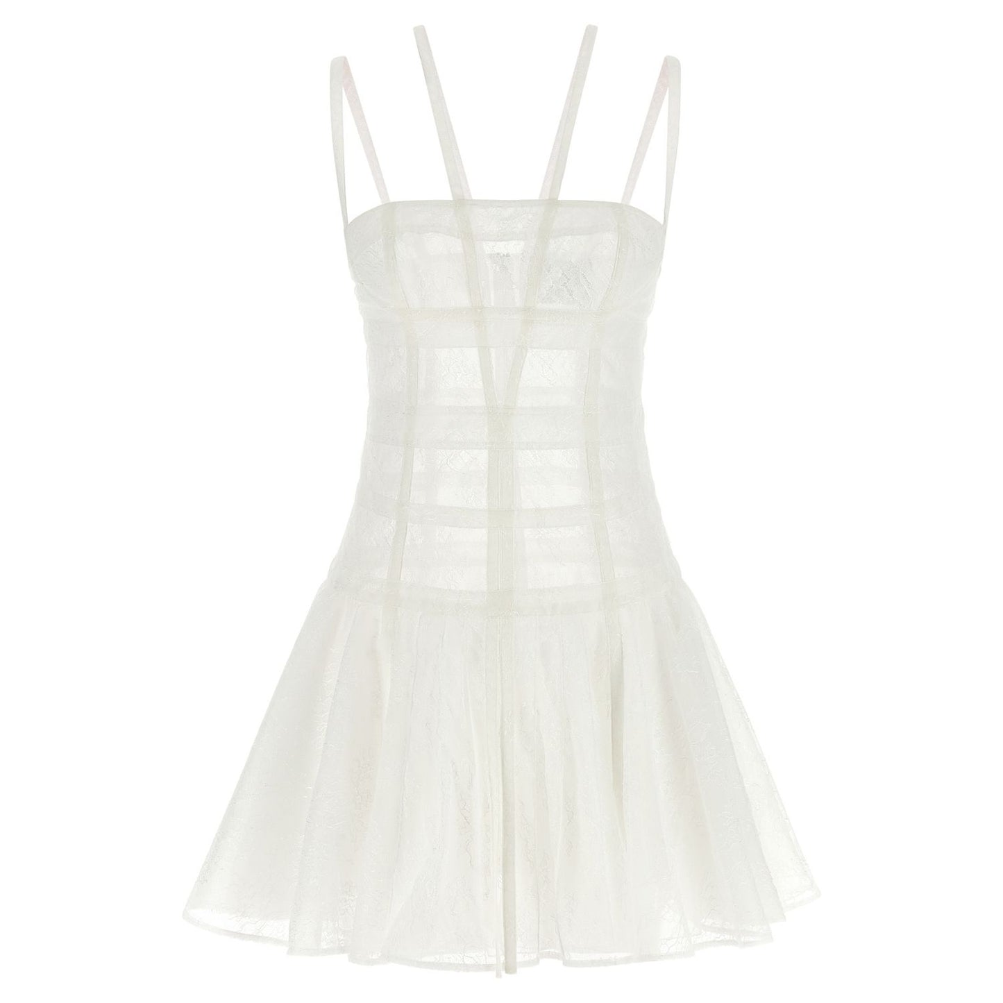 Giovanni Bedin White Polyamide Short Dress