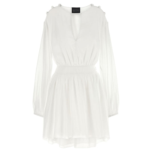 Giovanni Bedin White Cotton Short Dress