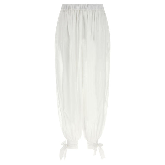 The Andamane White Cotton Casual Pants