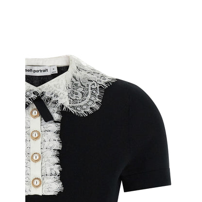 Self-Portrait Bicolor Wool Blouse